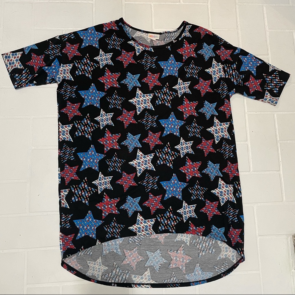 LuLaRoe Red, White, Blue shirt